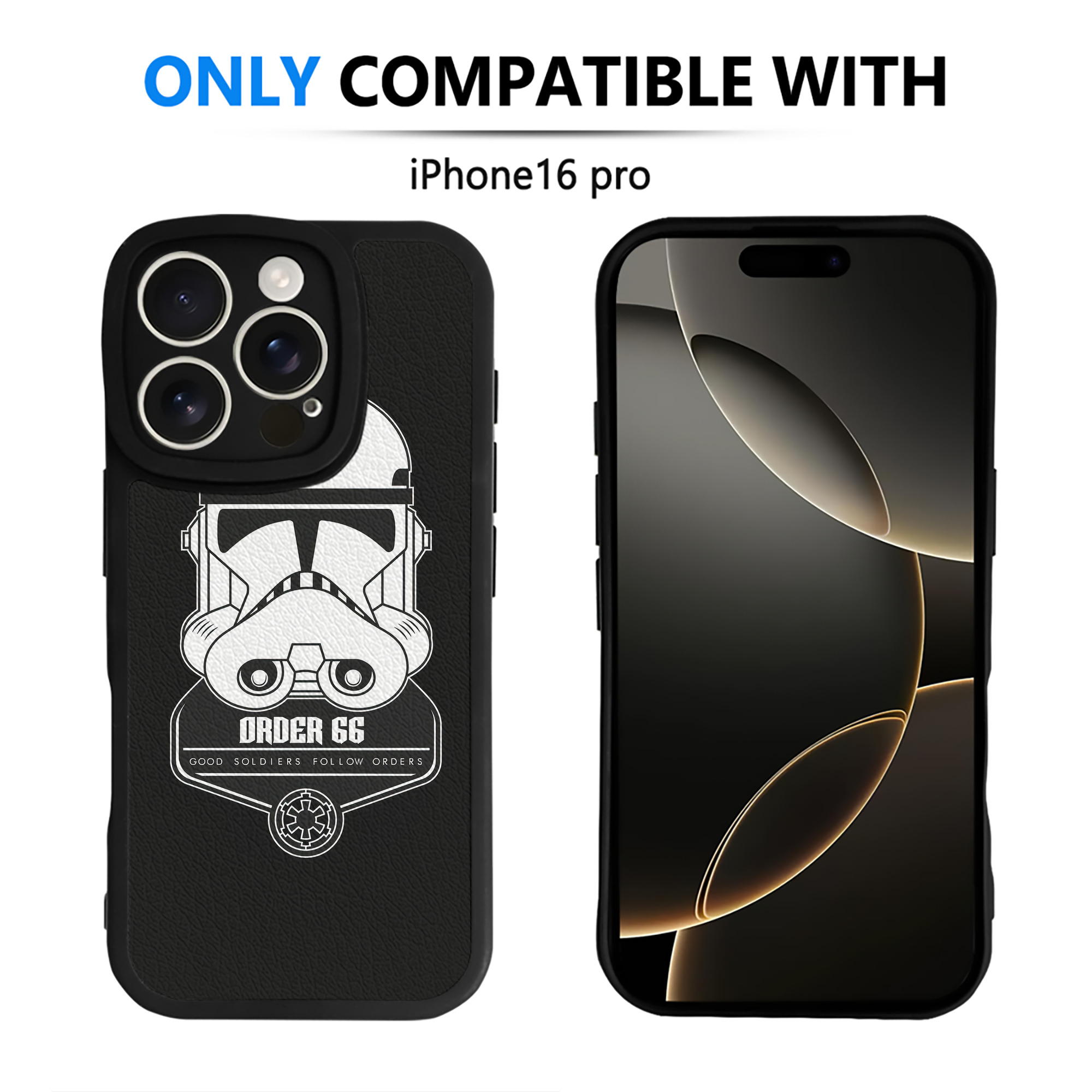 （画像用） スター・ウォーズ Star Wars 【iPhone 16シリーズ対応】シリコンスマホケース（レザー調） 材質：シリコン